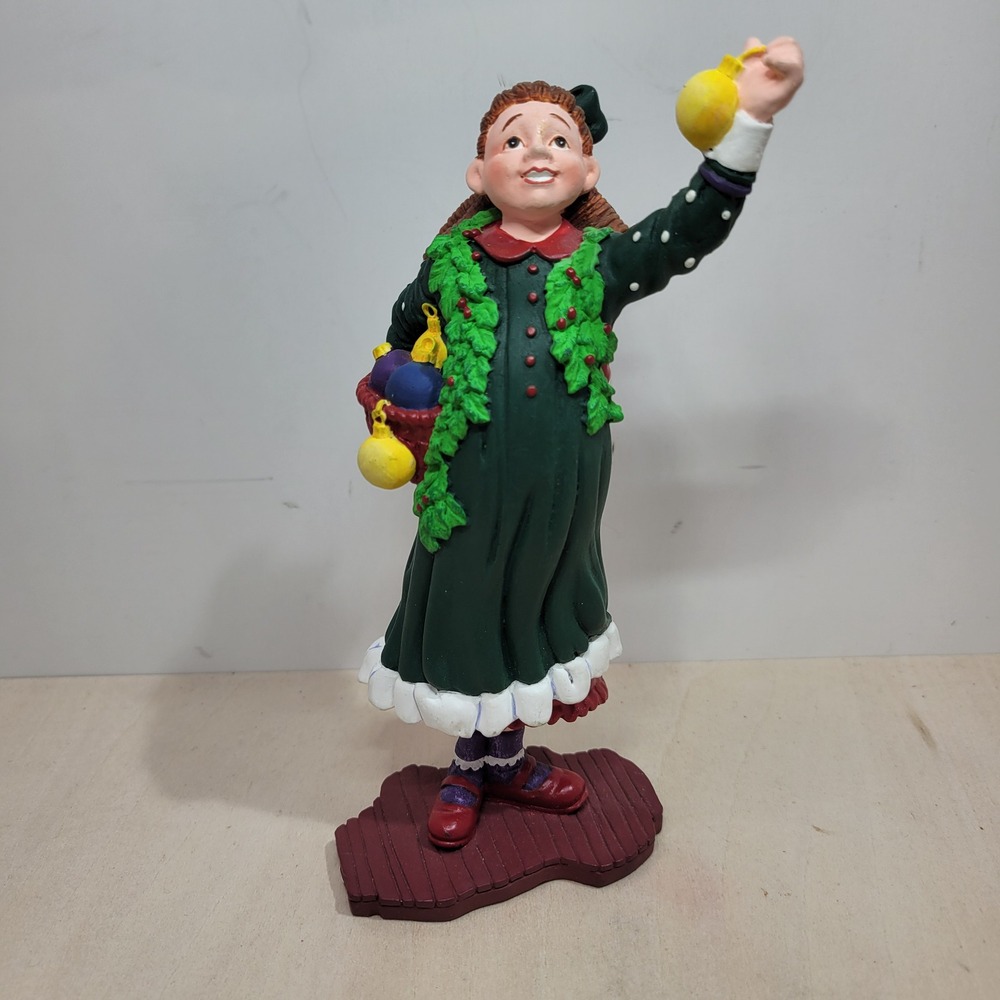 Department 56 Tess Trims the Tree Christmas Girl Figurine Ornament‎ Holder